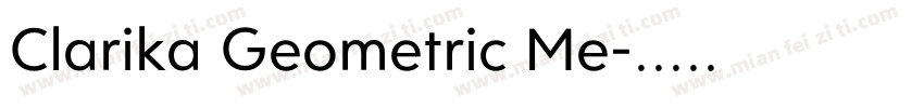 Clarika Geometric Me字体转换